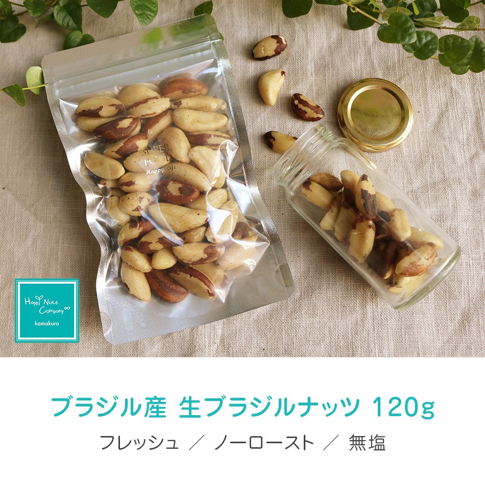 ハッピーナッツカンパニー 生ブラジルナッツ 120g
