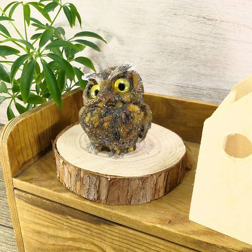 ミニチュア ふくろう タイガーアイ 虎目石 パワーストーン 天然石 開運