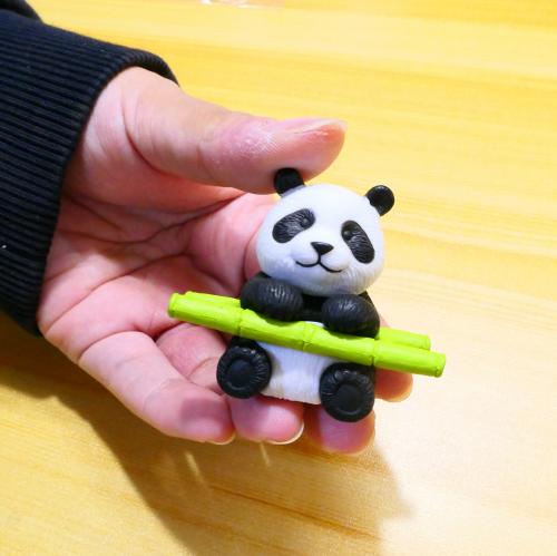 ミニチュア パンダ 8個セット ぱんだ 笹 置き物 オブジェ かわいい AO