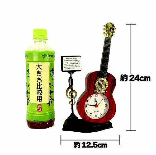 置時計 アコギ型 アラーム付き ギター型 目覚まし時計 置き時計