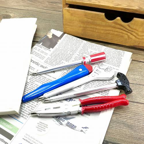 ボールペン 工具型 5本セット ラジオペンチ スパナ カッター