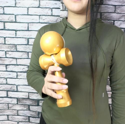 けん玉 ジャンボ 大きい 24cm オール金 木製 パフォーマンス