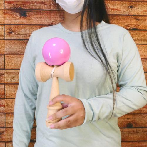 けん玉 ジャンボ 大きい 24cm ライトピンク 木製 パフォーマンス