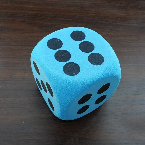 サイコロ ジャンボ 青 8cm 1個 大きい さいころ ダイス ゲームに