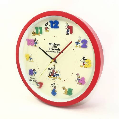 壁掛け時計 ミッキーフレンズ アイコン ウォールクロック ディズニー