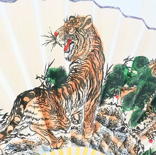 扇子 大きい 虎 飾り扇子 ビッグ扇子 ジャンボ扇子 約50cm 幅85cm