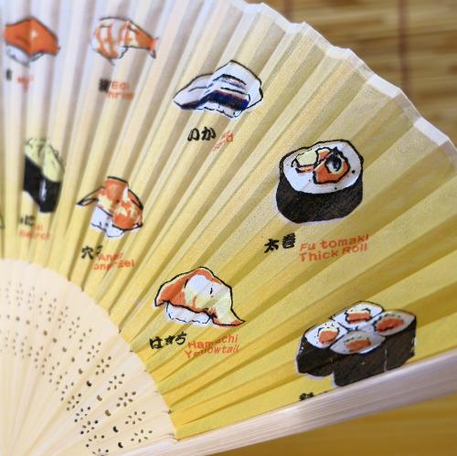 ゆず子さま専用 扇子 寿司 シルク お土産 おしゃれ 訳あり SEN-907 メール便OK