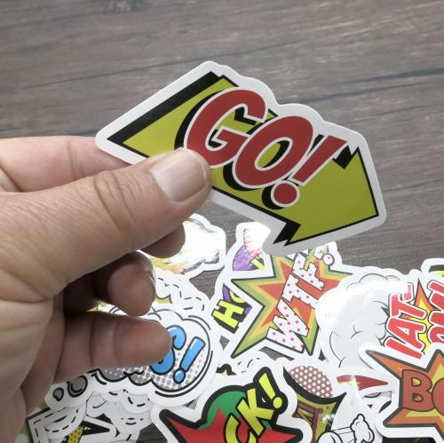 送料無料 フレークシール コミック 吹き出し 約50枚セット 福袋