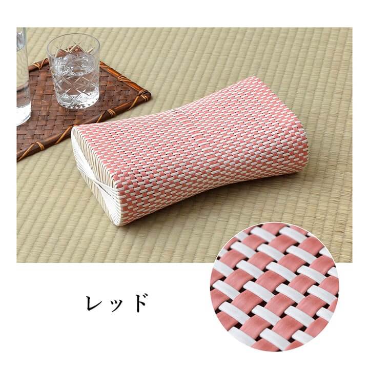 SALE) 枕 夏用 約30×20cm 籐枕風 通気性 蒸れない : 収納 ベッド