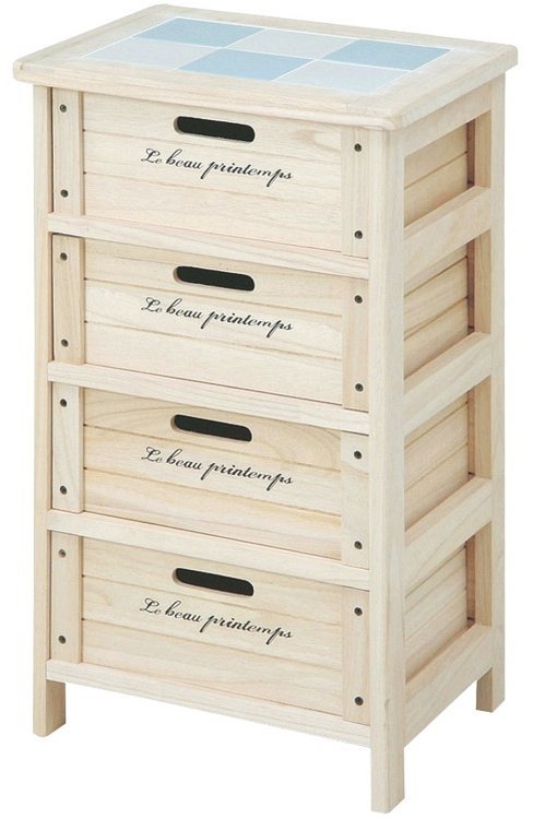 タイムセール中) 引き出し収納 おしゃれ 幅40×奥行30×高さ67cm 4段