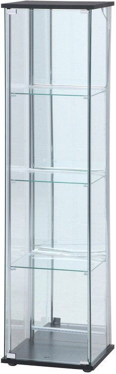 SALE) コレクションケース ガラス 4段 LED照明 背面ミラー付き 幅42.5 