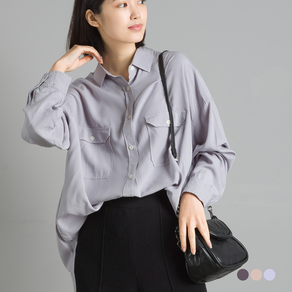 Omnes レーヨンとろみビッグシャツ レディース とろみシャツ カジュアル フリーサイズ Haptic Paypayモール店 通販 Paypayモール