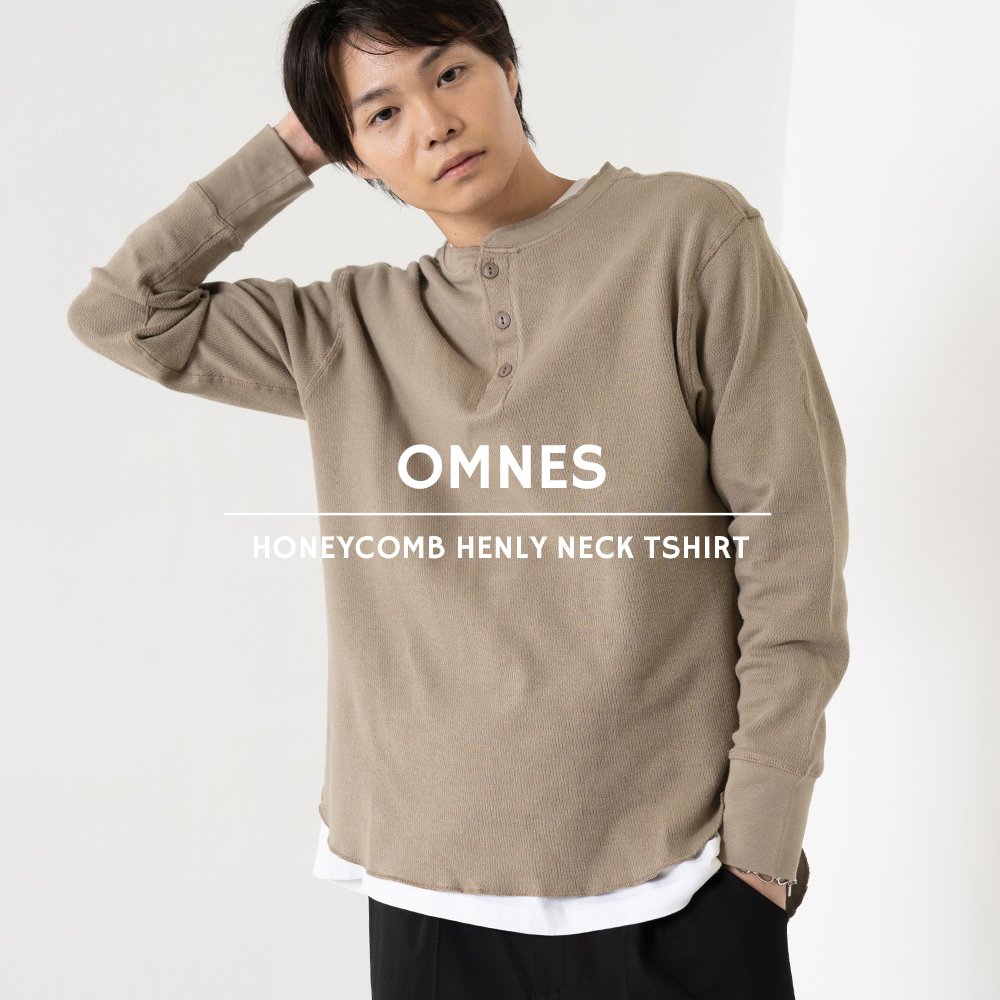 Omnes メンズ ハニカムヘンリーネック長袖tシャツ カジュアル カットソー シンプル ストレッチ ボタン Sサイズ Mサイズ Lサイズ Haptic Paypayモール店 通販 Paypayモール