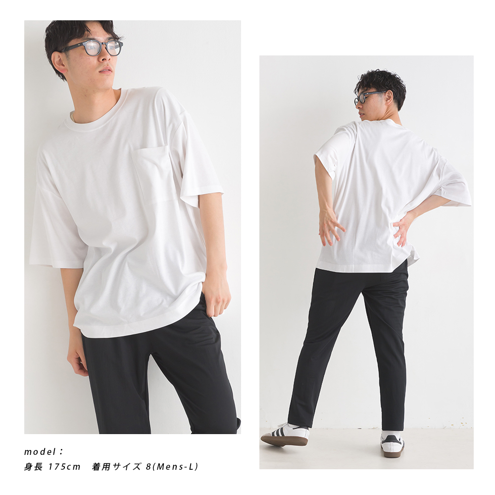 OMNES ユニセックス 汗じみ防止UV ポケット付き半袖ビッグTシャツ レディース メンズ クルーネック 半袖Tシャツ カットソー 無地 撥水 UV加工 汗染み｜haptic｜11