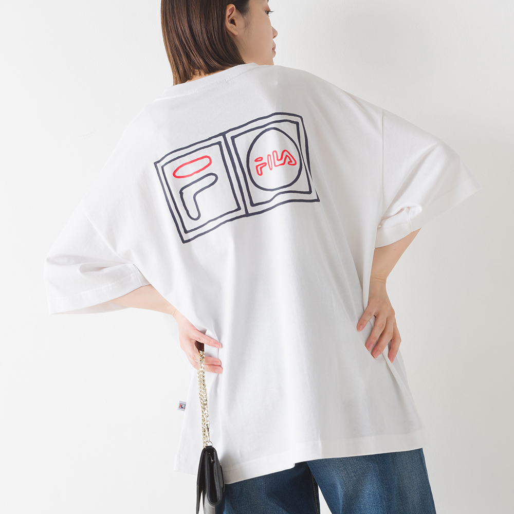 FILA フィラ クルーネックシャツ FM9775 レディース Tシャツ Sサイズ 半袖 トップス カジュアル コットン 綿