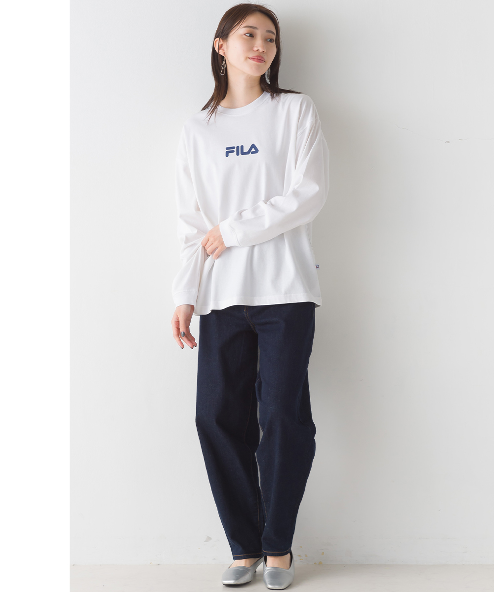 レディース Tシャツ Sサイズ FILA フィラ クルーネックシャツ FM9835 長袖 トップス カジュアル コットン 綿