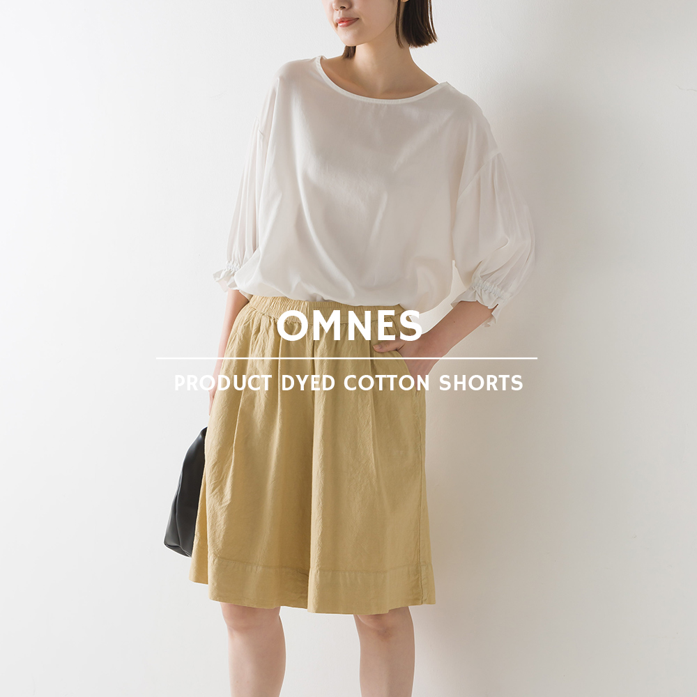 OMNES Another Edition 製品染め コットンショートパンツ レディース