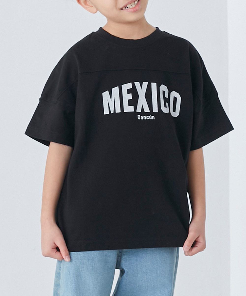 OMNES キッズ バイオ加工 フットボールロゴプリント半袖Tシャツ  トップス カジュアル ロゴTシャツ 男の子 女の子  100cm 110cm 120cm 130cm 140cm｜haptic｜03