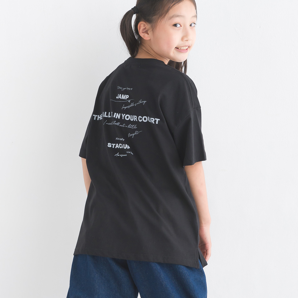 OMNES キッズ バイオポリウォッシュプリント半袖Tシャツ 子供服 子ども服 トップス カジュアル...