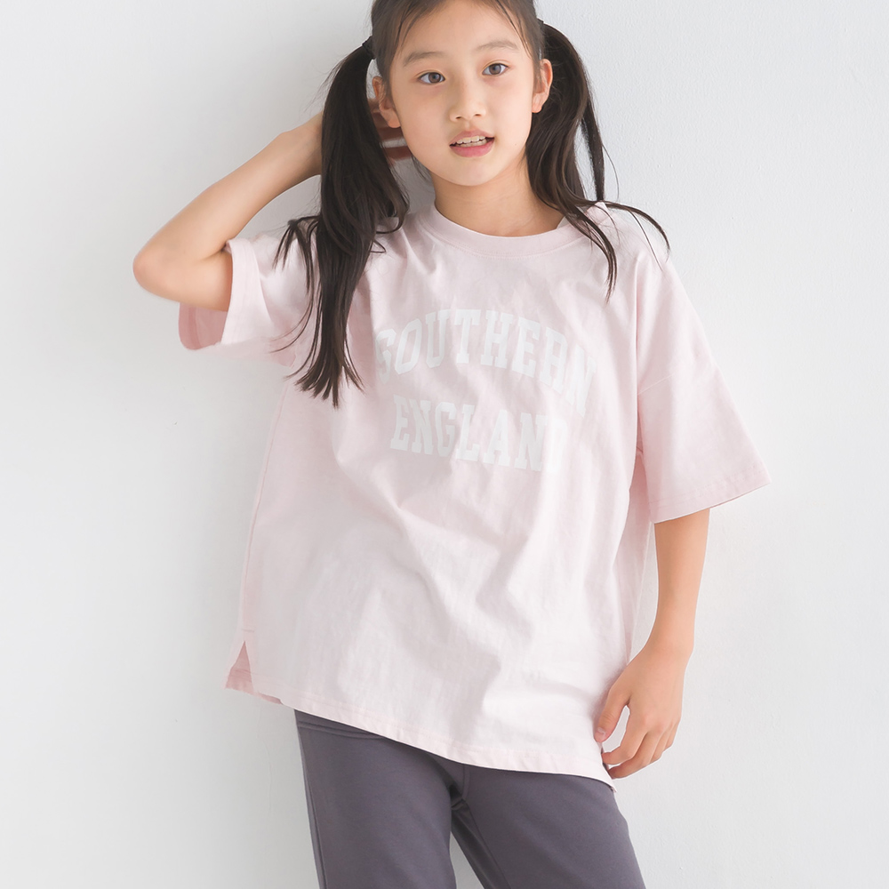 OMNES キッズ バイオポリウォッシュプリント半袖Tシャツ 子供服 子ども服 トップス カジュアル...