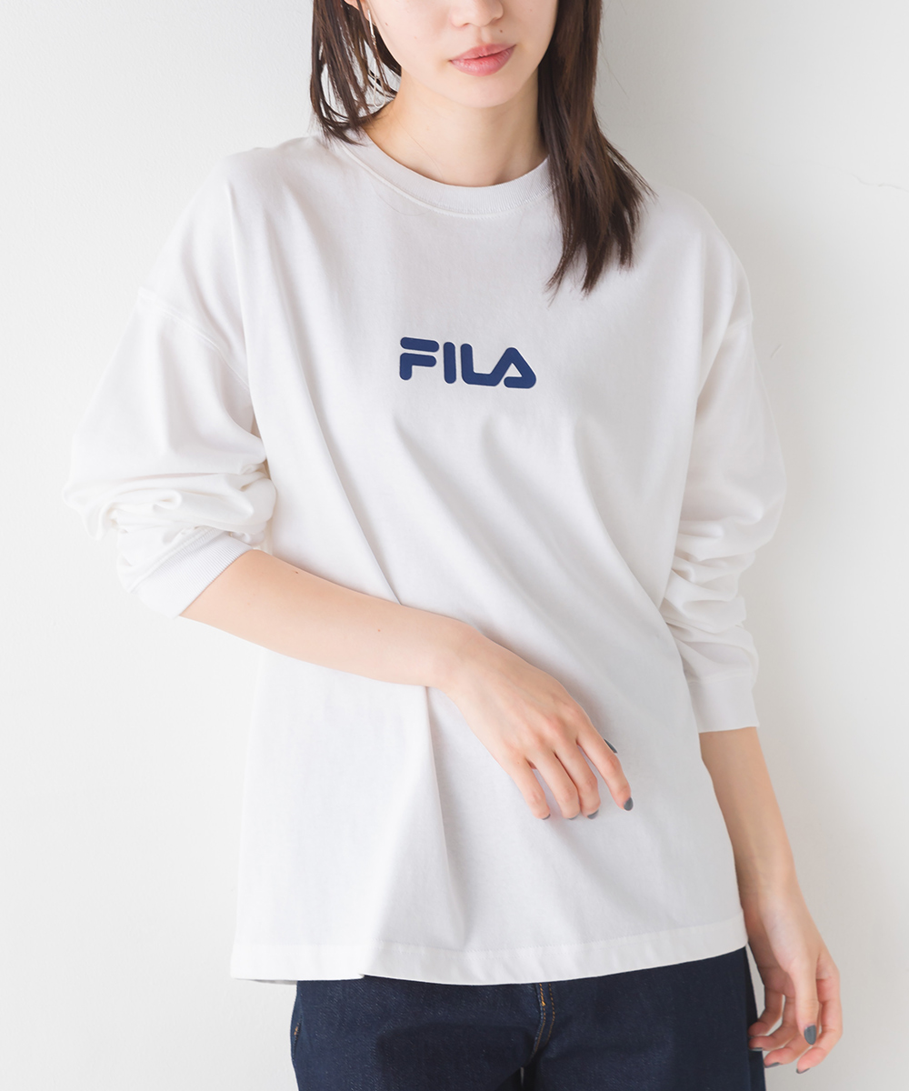 レディース Tシャツ Sサイズ FILA フィラ クルーネックシャツ FM9835 長袖 トップス ...