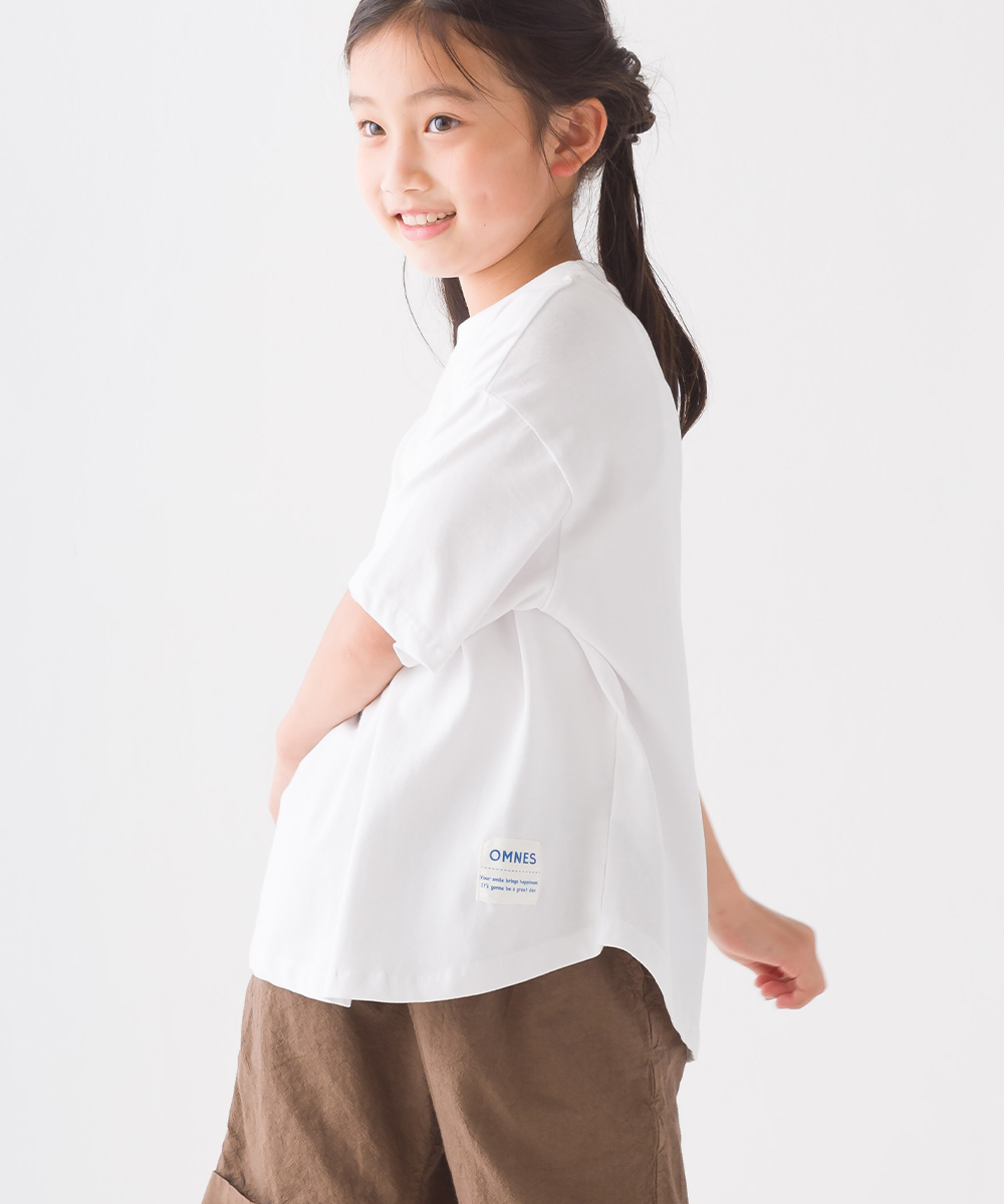 OMNES キッズ コットンベア天 半袖Tシャツ 子ども服 子供服 女の子