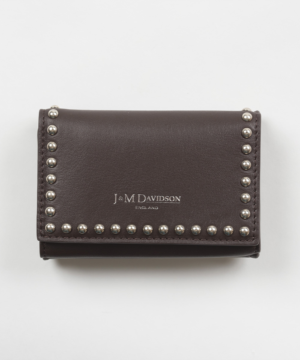 J&M DAVIDSON ジェイアンドエム デヴィッドソン FOLD WALLET WITH STUDS フォールド ウォレット ウィズ スタッズ  ミニ財布 三つ折り ミニウォレット