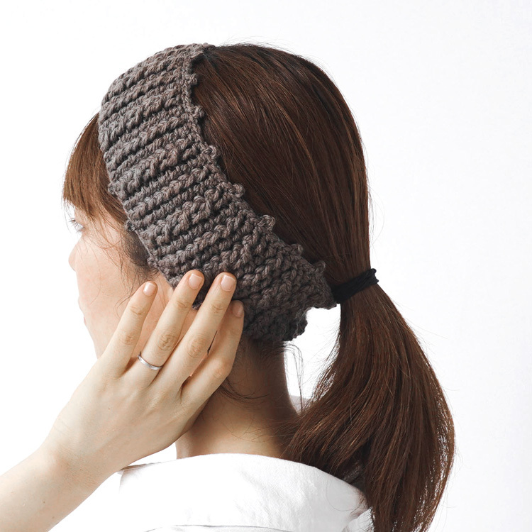knitworm 編み物キット #2-10 引き上げ模様のヘアバンドキット ヘア