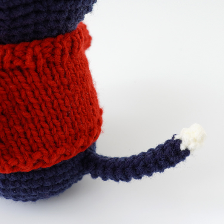 原ウール knitworm 編み物キット #5-1 セーターを着たネコ 猫
