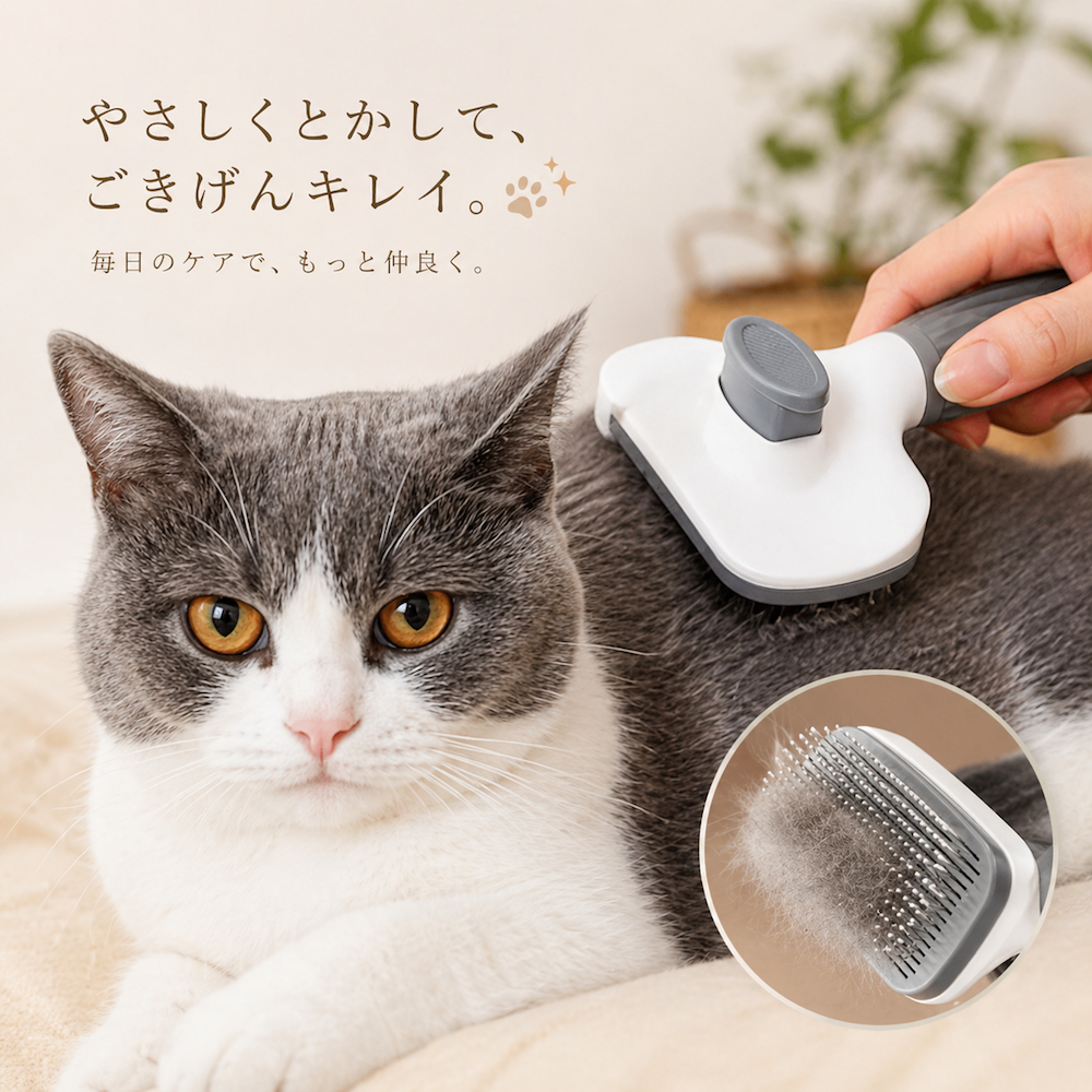 ペット用 ぬけ毛取りブラシ 犬用 猫用 【ハレゾラTBP公式店】 痛くない