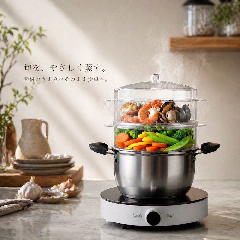 ☆＼見える美味しさ／☆ せいろ 透明 せいろ蒸し クリア せいろ蒸し器