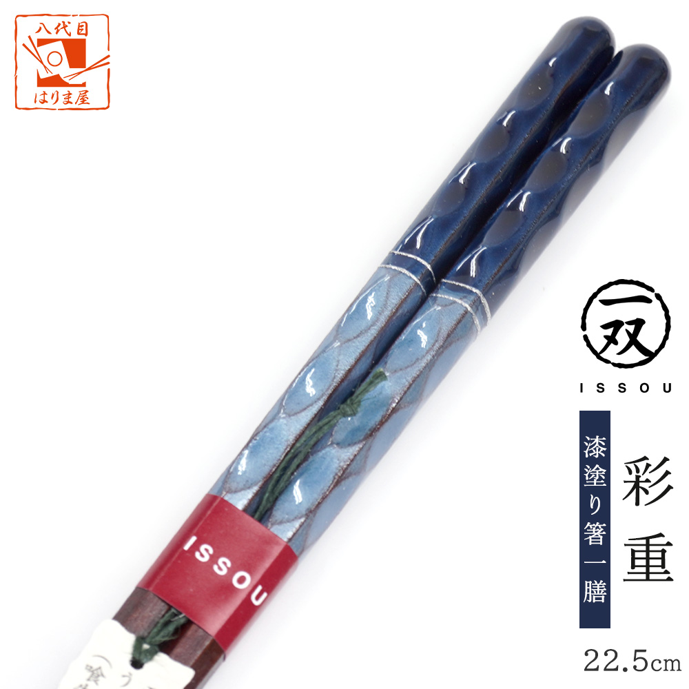 箸 一双 彩重 男性用 一膳 箱なし 普段使い 単品 22.5cm 男 男性 お箸