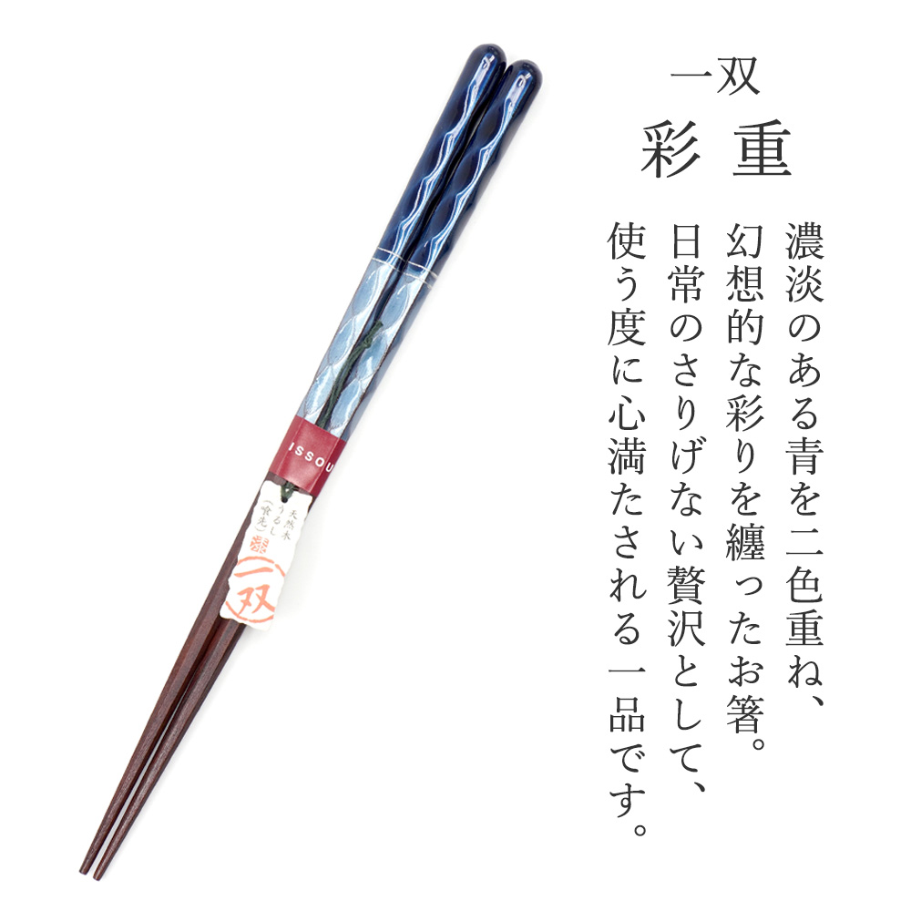 箸 一双 彩重 男性用 一膳 箱なし 普段使い 単品 22.5cm 男 男性 お箸