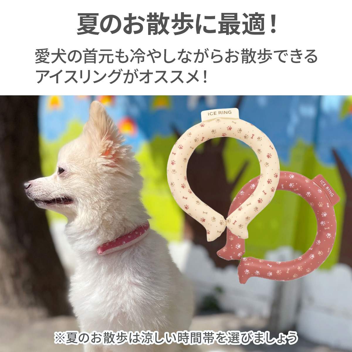パーティを彩るご馳走やパーティを彩るご馳走やICE RING アイスリング SUO スオ SS 犬 小型犬 散歩 クールリング 冷感 28度 暑さ対策  夏 冷暖房、季節用品
