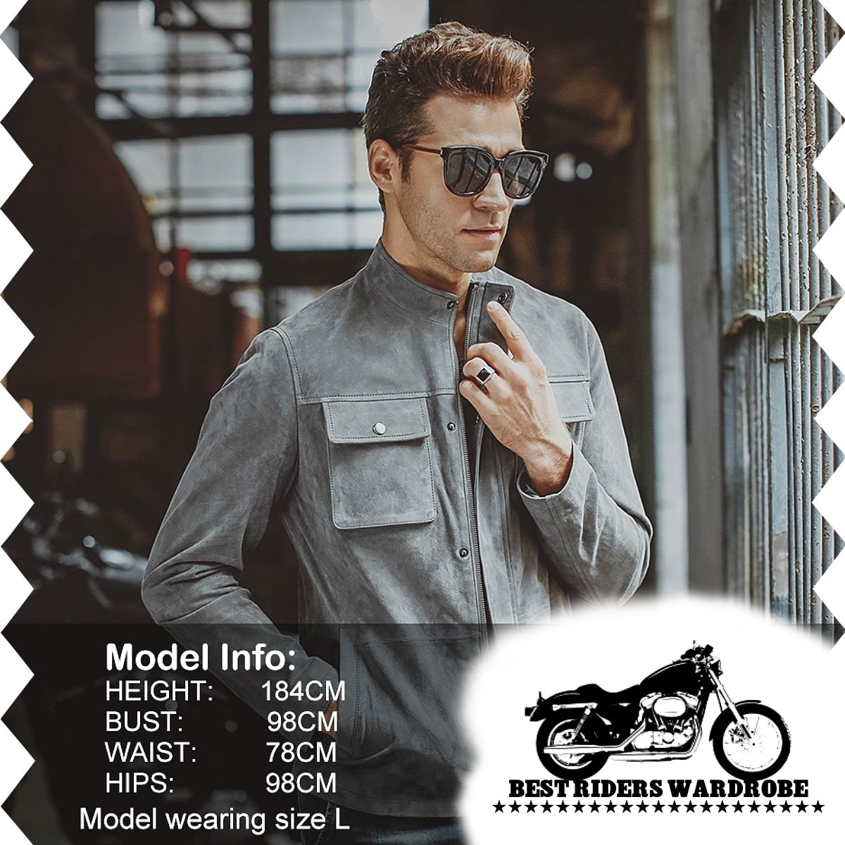 送料無料!】全10サイズ メンズ 本革ピッグレザーチェストポケット