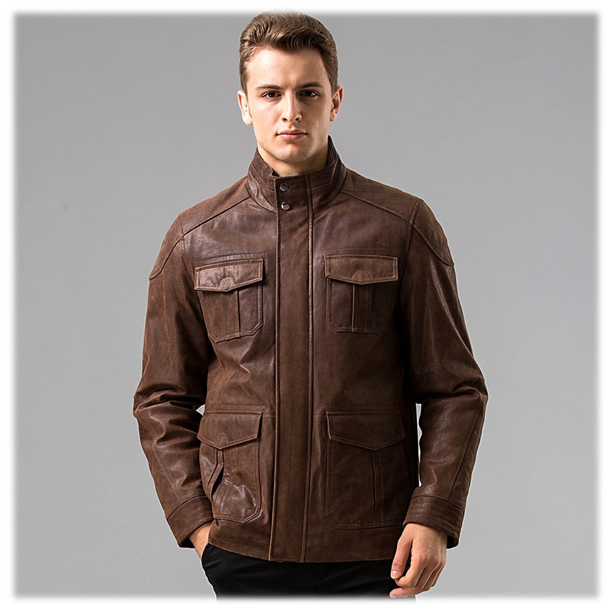 楽天市場】レザージャケット メンズ 本革 ライダース 豚革 ピッグ