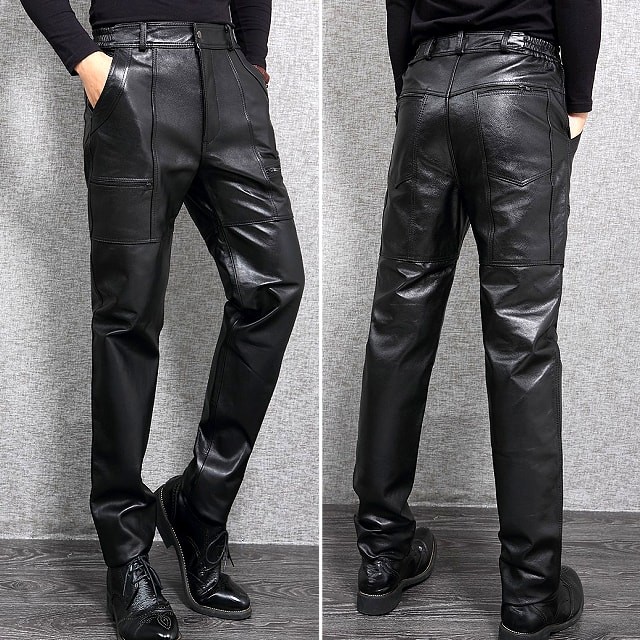 フライレザー・ワイドレッグパンツ フェイクレザー ワイドレッグパンツ ZW COLLECTION - ブラック