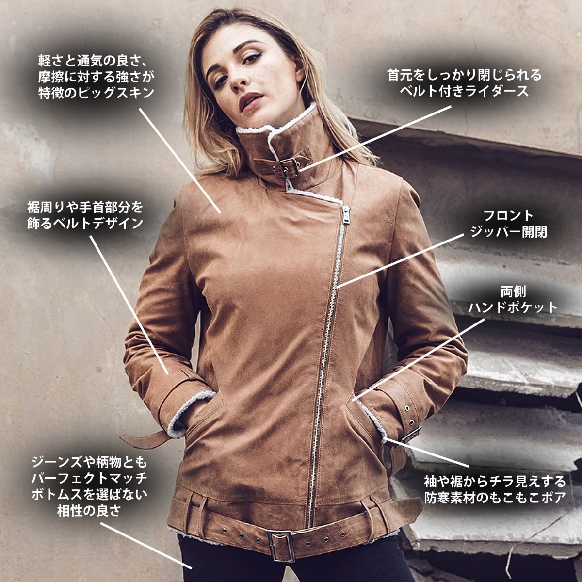 送料無料!】全7サイズ レディース フェイクファームートンピッグ