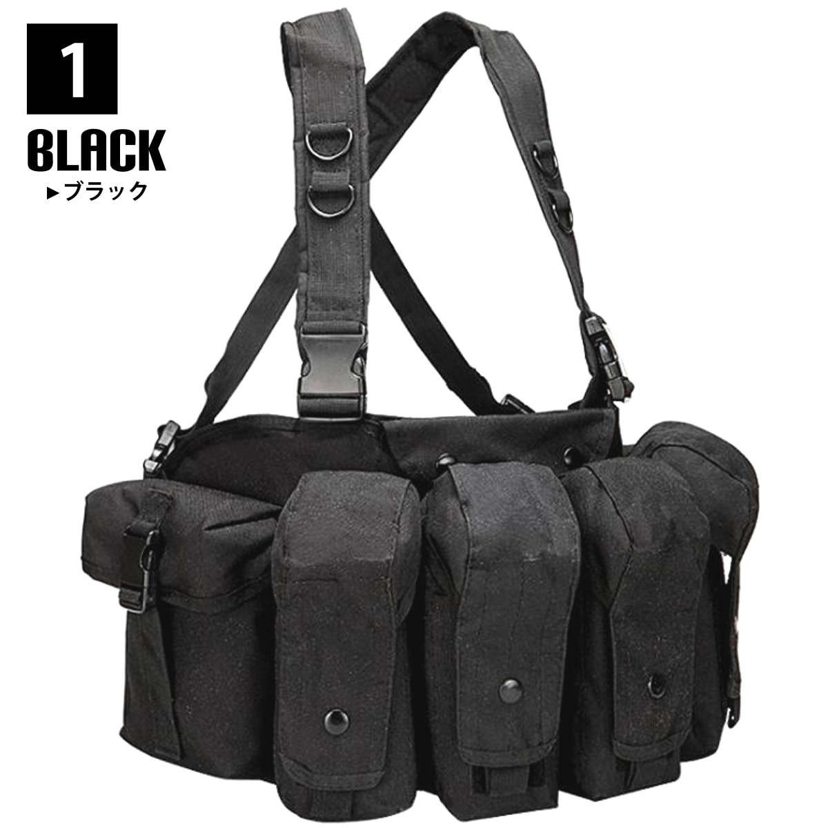 送料無料!】全3色 フリーサイズ メンズ コンバット AKチェストリグ