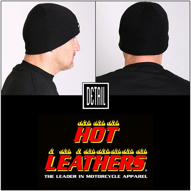 米国直輸入! ホットレザー スカルアンドクロスボーン ニットキャップ