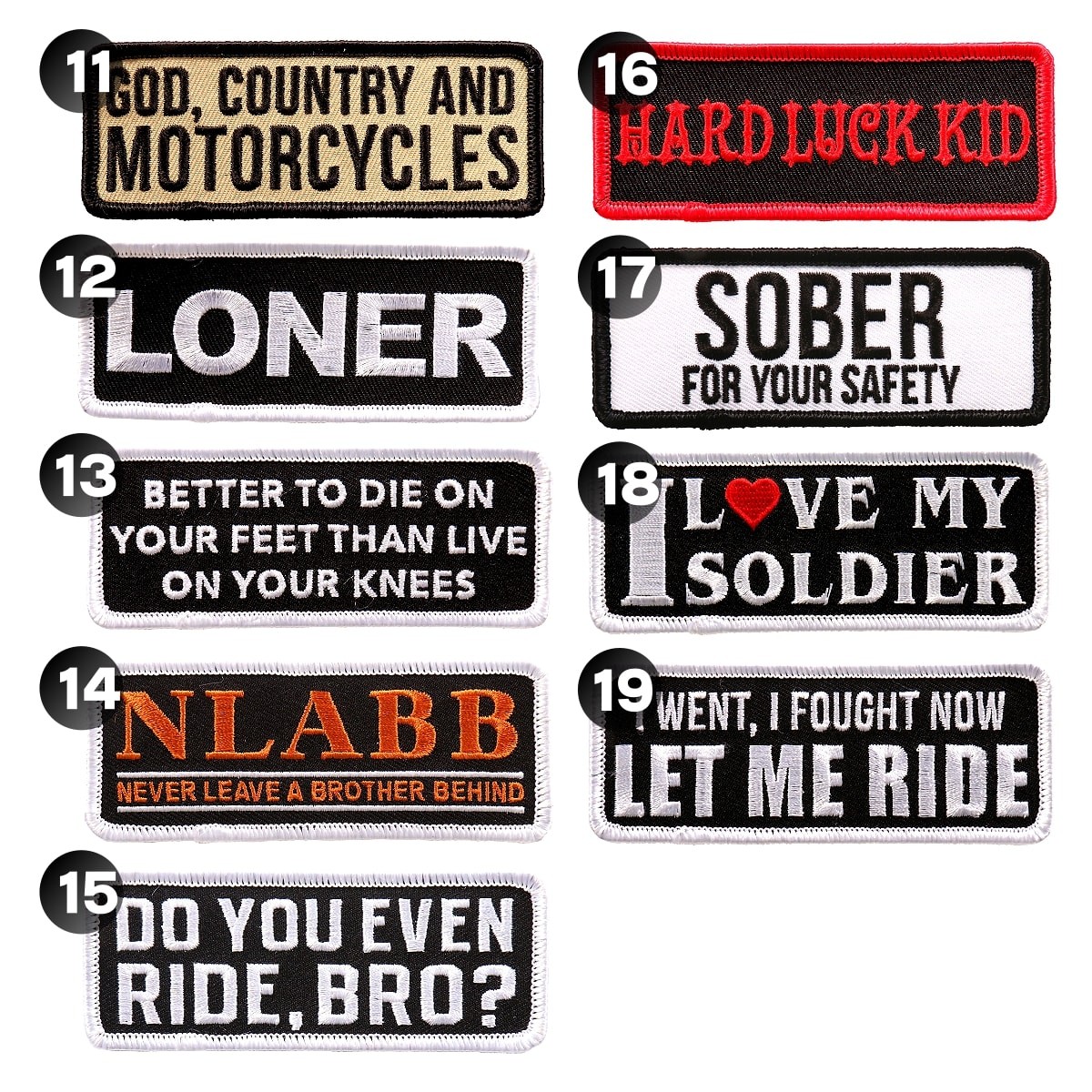 日本未発売! セール価格! ホットレザー 19種類 バイカー ロゴ＆英字