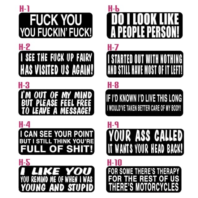 米国直輸入! HOTLEATHERS【H】全20種 ステッカー バイカー ヘルメット