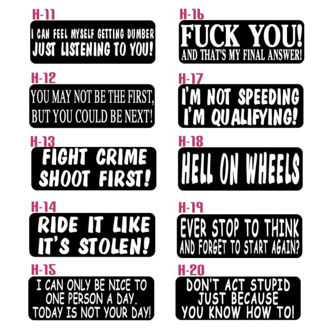 米国直輸入! HOTLEATHERS【H】全20種 ステッカー バイカー ヘルメット