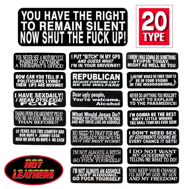 米国直輸入! HOTLEATHERS【D】全20種 ステッカー バイカー ヘルメット