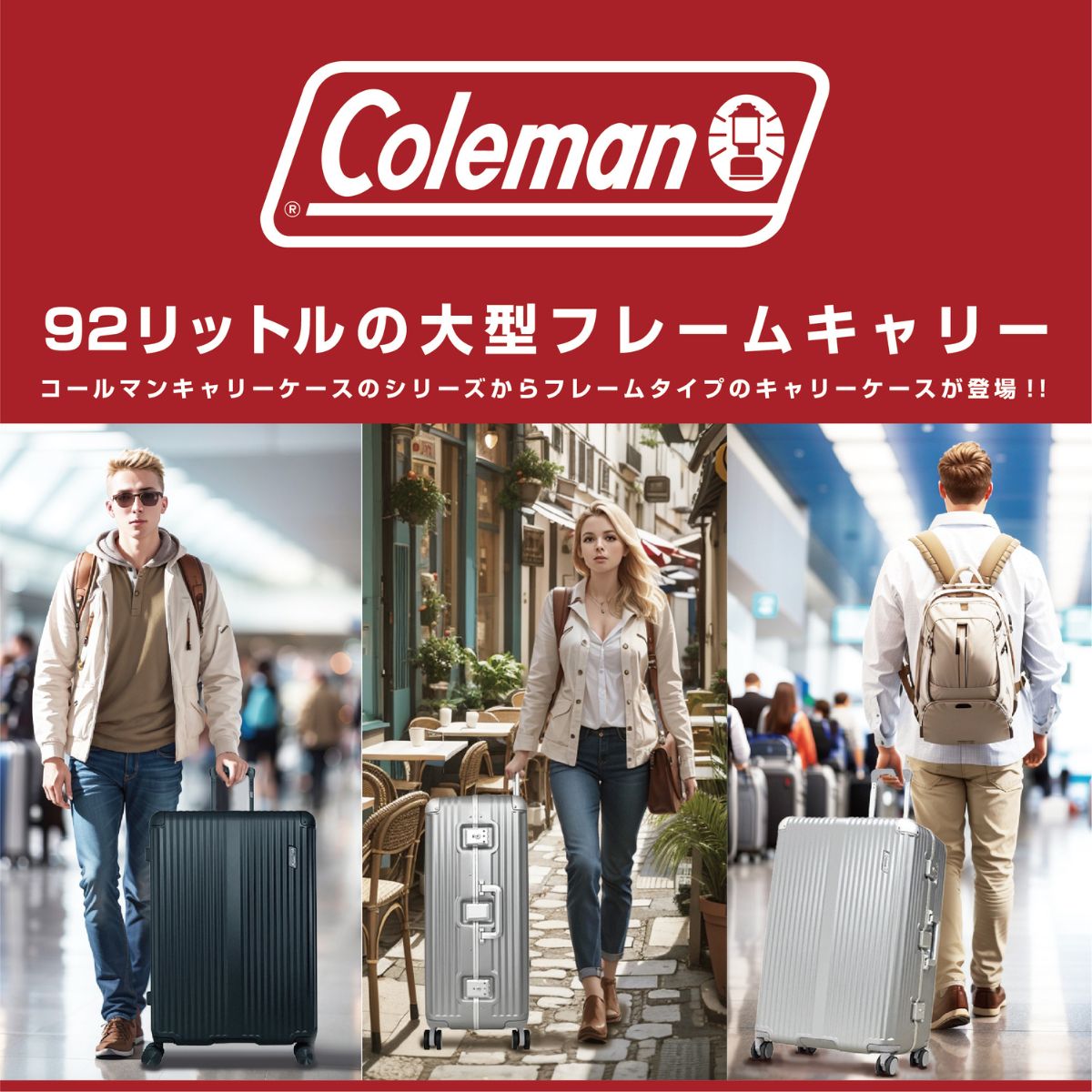 コールマン Coleman フレームキャリー スーツケース キャリーケース L