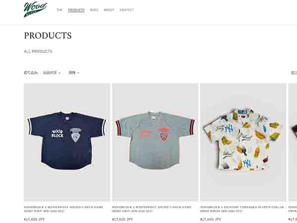 WOODBLOCK ウッドブロック × MASTERPIECE SOUND V-NECK GAME SHIRT