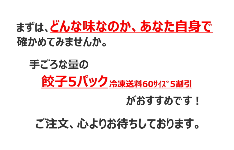 餃子5パックセット