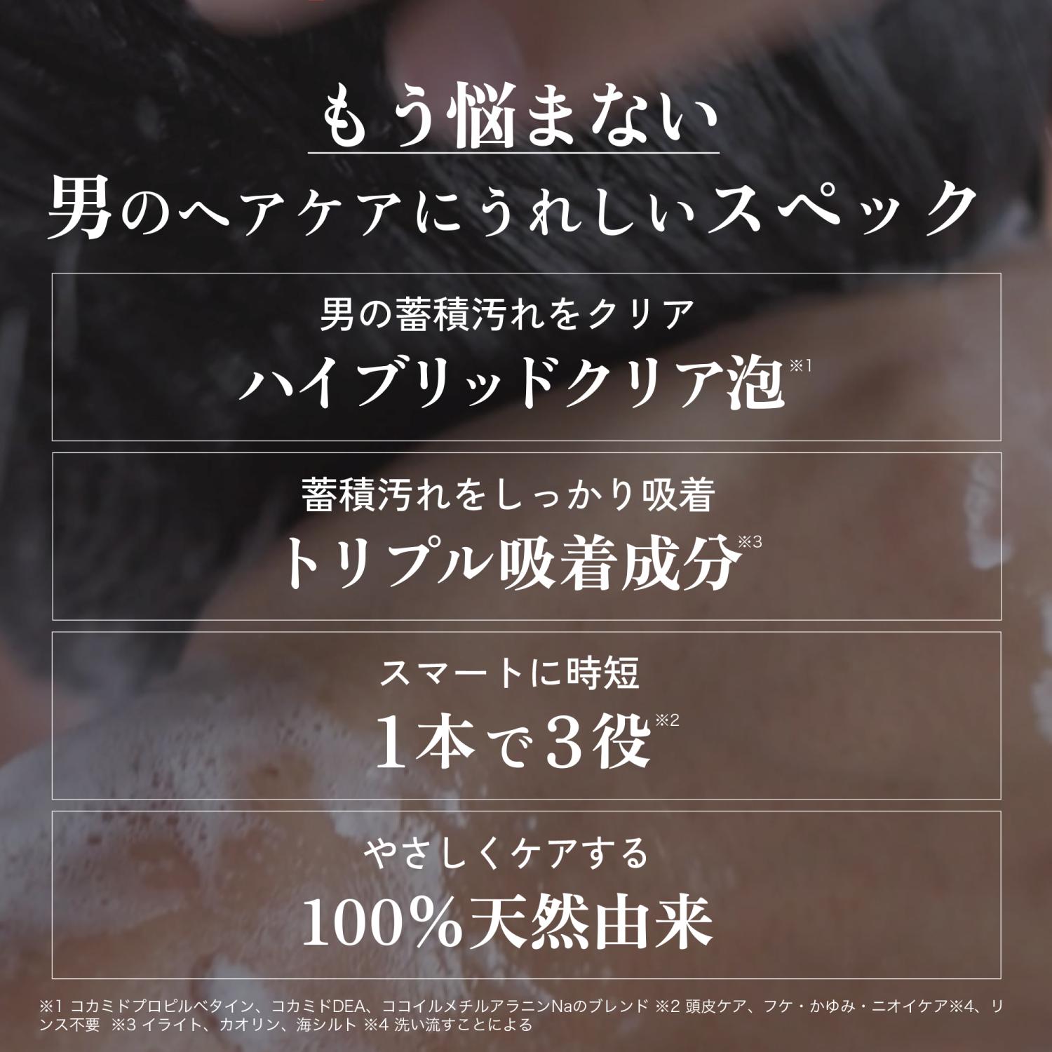 シャンプー　haru　100％天然由来の男性用シャンプー「メンズスカルプ・プロ」が登場！(300mL) | haru | 06
