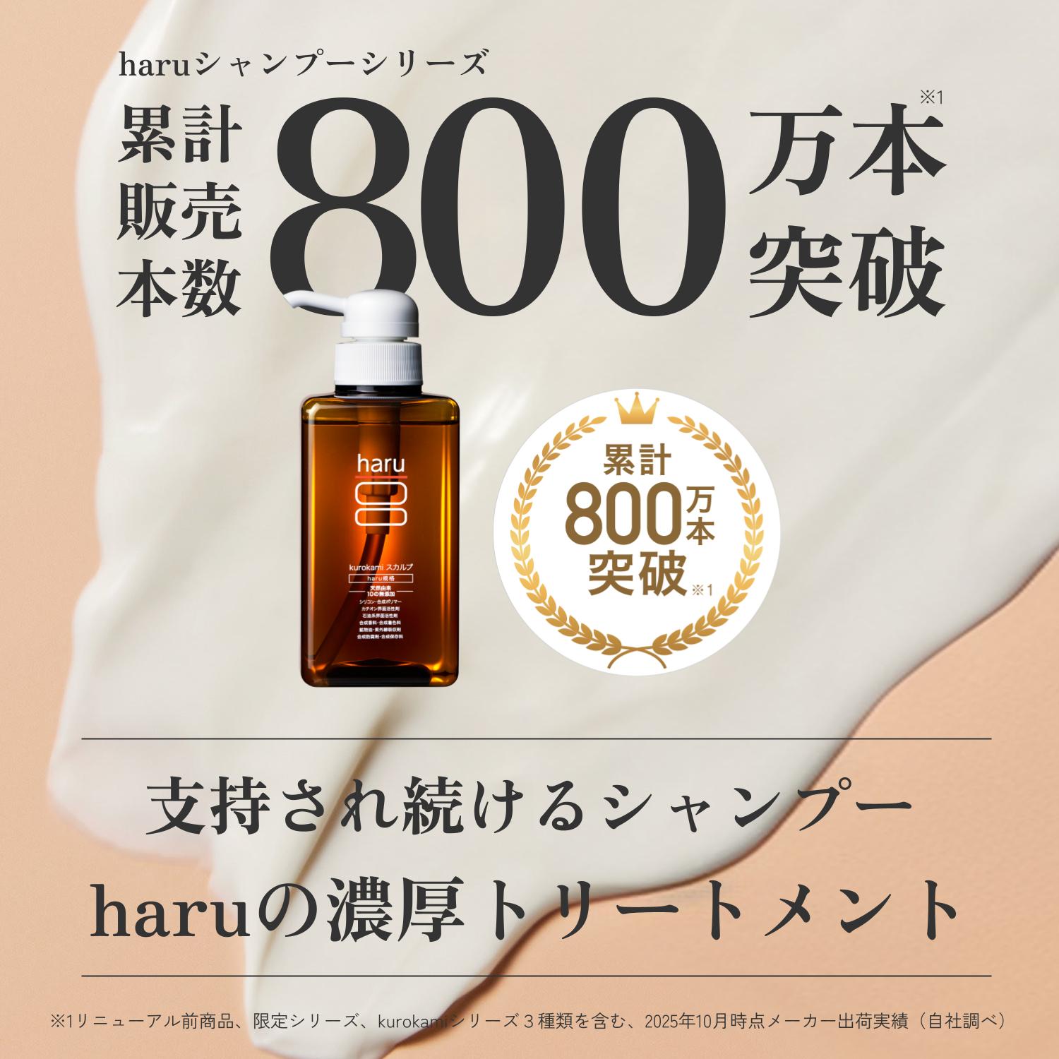 haruスカルプシャンプー、デリ・レシピトリートメント2本ずつセット haru（ハル） トリートメント（インバス） haru 100％天然由来「デリ