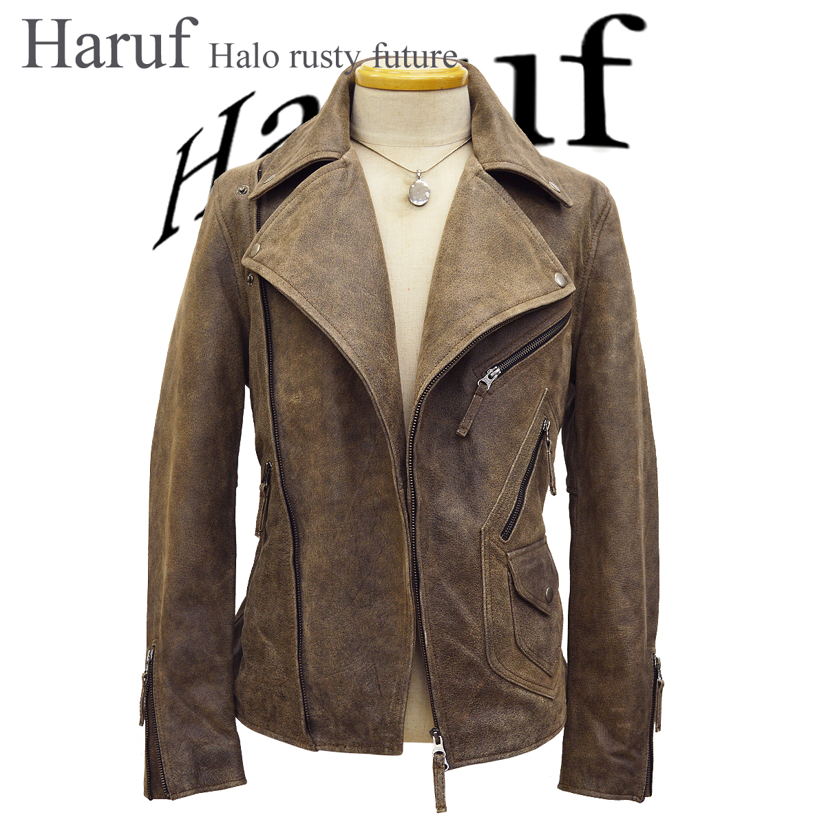 Haruf（ハルフ） ダブルライダースジャケット レザージャケット 革